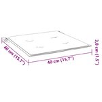 vidaXL Coussins de chaise jardin lot de 2 vert 40x40x3 cm tissu oxford