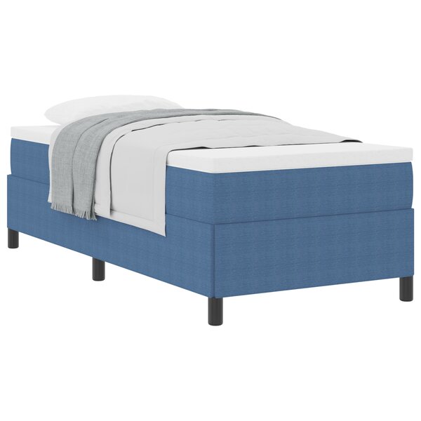 Cadre de lit vidaXL Bleu 90x190 cm en tissu velours côtelé