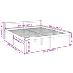 vidaXL Lit pour personne âgée sans matelas 200x200 cm bois pin massif