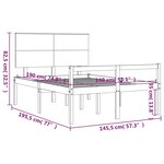 vidaXL Lit pour personne âgée sans matelas 140x190 cm bois massif