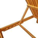 vidaXL Chaise longue avec coussin 200x55x30 cm en bois d'acacia