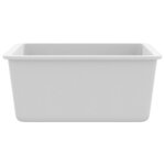 vidaXL Évier de cuisine Granit Seul lavabo Blanc