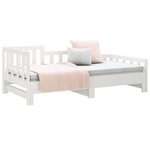 vidaXL Lit coulissant Blanc 2x(80x200) cm Bois de pin massif