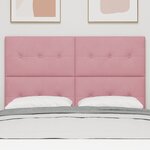 Tête de lit LED vidaXL Rose 72 cm Velours