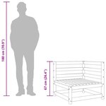 vidaXL Canapé d'angle de jardin 70x70x67 cm bois massif douglas