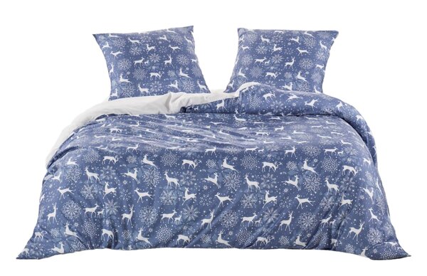 Parure de lit Noël 240 x 220 cm - Bleu