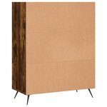 vidaXL Bibliothèque chêne fumé 69 5x32 5x90 cm bois d'ingénierie