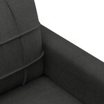 vidaXL Ensemble de canapés 3 Pièces avec coussins noir tissu