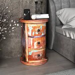 vidaXL Armoire avec 3 tiroirs Bois de récupération massif