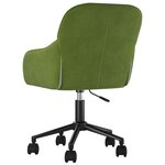 Chaise fauteuil siège pivotante de bureau informatique étude clair velours vert 02_0024184