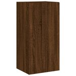 vidaXL Unités murales TV avec LED 4 Pièces chêne marron bois d'ingénierie