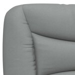 vidaXL Coussin de tête de lit gris clair 80 cm tissu