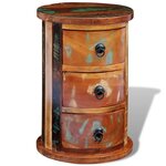 vidaXL Armoire avec 3 tiroirs Bois de récupération massif