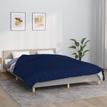 vidaXL Couverture lestée Bleu 200x225 cm 13 kg Tissu