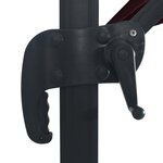vidaXL Parasol déporté avec lumières LED Rouge bordeaux 400x300 cm