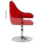 vidaXL Chaises à manger pivotantes lot de 4 Rouge bordeaux Velours