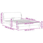 vidaXL Cadre de lit sans matelas blanc 140x200 cm similicuir