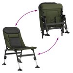 vidaXL Chaise de pêche avec pieds à boue réglables pliable vert