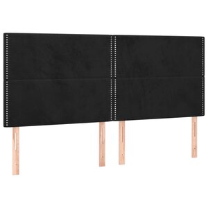 vidaXL Têtes de lit 4 Pièces Noir 100x5x78/88 cm Velours