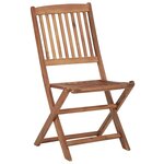 vidaXL Chaises pliables d'extérieur lot de 8 Bois d'acacia solide