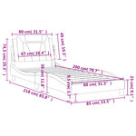 vidaXL Cadre de lit sans matelas noir et blanc 80x200 cm similicuir