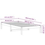 vidaXL Lit de jour sans matelas cire marron 90x200 cm bois pin massif
