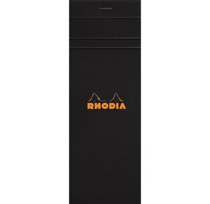 Bloc BLACK N°8 7,4x21 80F agrafées 80g Q.5x5 noir RHODIA