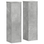 vidaXL Supports pour plantes 2 Pièces gris béton bois d'ingénierie