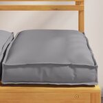 vidaXL Coussins de Palette pour Siège 4 Pièces Gris 40x40x8 cm Tissu Oxford