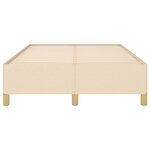 vidaXL Cadre de lit crème 120x190 cm tissu