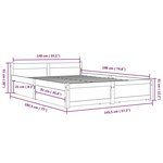 vidaXL Cadre de lit sans matelas avec tiroirs