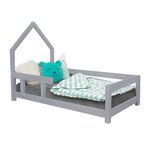 Lit cabane enfant POPPI 80 x 160 gris 2