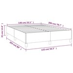 vidaXL Cadre de lit sans matelas gris foncé 140x200 cm tissu