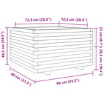 vidaXL Jardinière 80x80x49 5 cm bois de pin massif
