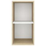 vidaXL Meuble TV mural Chêne sonoma et blanc Bois d’ingénierie