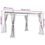 vidaXL Tonnelle avec parois en filet anthracite 3x3 m acier