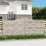 vidaXL Paniers à gabions arqués 20 Pièces 400x50x160/180 cm fer galvanisé