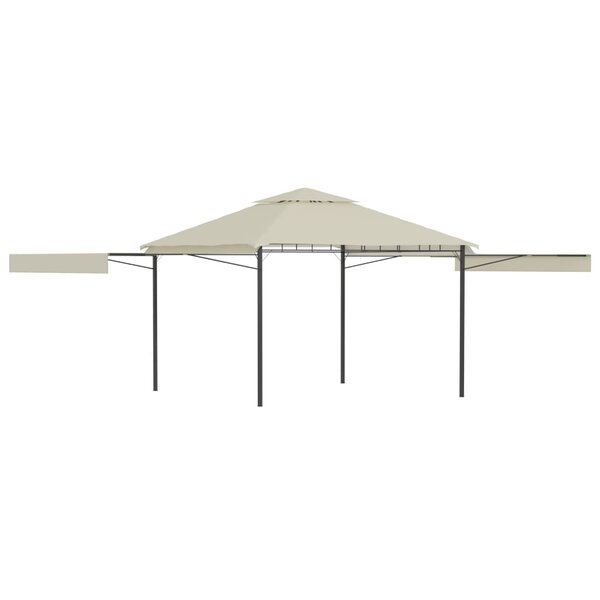 vidaXL Belvédère avec double toits étendus 3x3x2 75 m Crème 180 g/m²