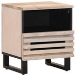 vidaXL Tables de chevet 2 Pièces 40x34x46 cm bois manguier massif blanchi