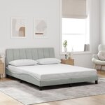 vidaXL Cadre de lit sans matelas gris clair 160x200 cm velours