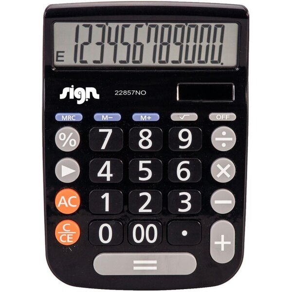 Calculatrice de bureau 12 chiffres SIGN 22857NO