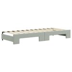 vidaXL Lit de jour avec gigogne et tiroirs sans matelas 80x200 cm