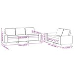 vidaXL Ensemble de canapés 2 Pièces marron tissu