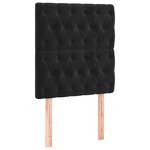 vidaXL Sommier à lattes de lit matelas et LED Noir 100x200 cm Velours