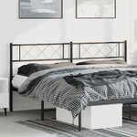 vidaXL Tête de lit métal noir 180 cm
