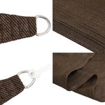 vidaXL Voile d'ombrage 160 g/m² Marron 3x4 m PEHD