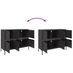 vidaXL Buffet noir 100 5x39x79 cm acier laminé à froid