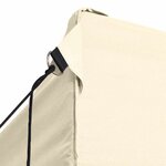 vidaXL Tente de réception pliable avec 4 parois 3x4 m Acier Crème