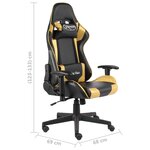 vidaXL Chaise de jeu pivotante Doré PVC