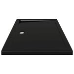 vidaXL Receveur de douche rectangulaire ABS Noir 80x110 cm